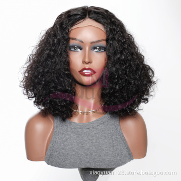 2022 Hot Sale Wholesale Highlight Natural Virgin Human Hair Wigs HD Lace Front Brazilian Short Bob Wigs Water Weave Hair Wig